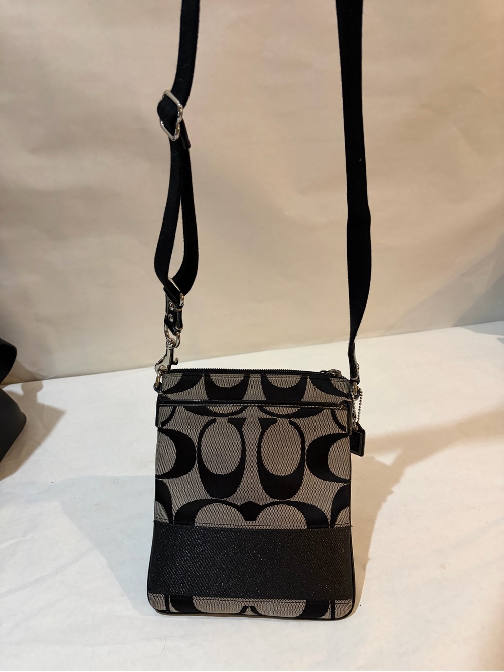Black Signature Crossbody Bag